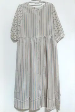 マタニティ 2way ストライプ ロング シャツワンピース