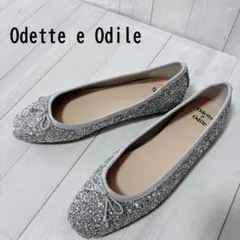 未使用Odette e Odile グリッターバレエシューズ シルバー 25cmのサムネイル