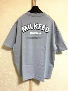 ミルクフェド☆完売バックロゴオーバーサイズTシャツ☆グレイッシュブルーのサムネイル