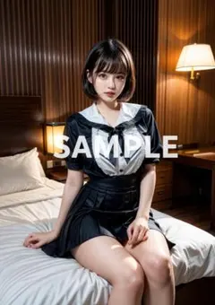 AI美少女 グラビア A4ポスター 制服風衣装