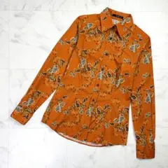 ETRO ペイズリー柄シャツ 総柄 テラコッタオレンジ サイズ42*QD740のサムネイル