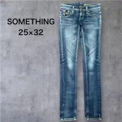 SOMETHING スキニーデニム ダークブルー レディース 25