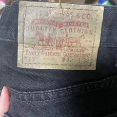 80s USA製 Levi’s 517ブラックデニムW32L32 先染めオールド