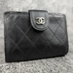 CHANEL シャネル ビコローレ がま口 ココマーク 二つ折り財布のサムネイル