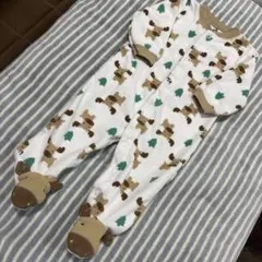 トナカイ柄 ロンパース カバーオール 3-6M 60-70cm クリスマス