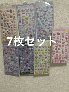 3Dシール ぷくぷくシール ボンボンドロップ 立体 7枚セット
