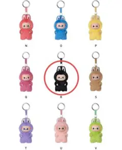 PIN FOR LOVE イニシャル ラブブ 【R】ぬいぐるみ ペンダント