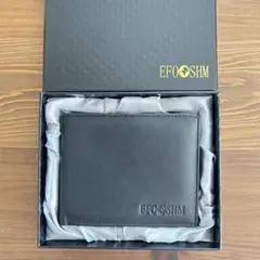 EFOOSHM 二つ折り財布 メンズ ブラック 本革 ボックス付きのサムネイル