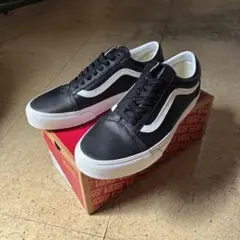 バンズ US企画 OLDSKOOL Leather ブラックレザー 26cm