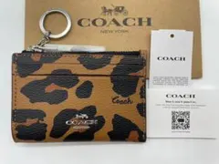 ☆正規品　COACH （CC870）カード ID　キーケース　レオパード柄