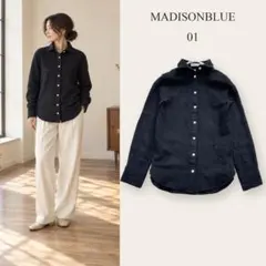 新品 マディソンブルー マダムシャツ MADAME シャツ ラミー ブラウン