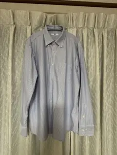 UNIQLO ストライプ柄 長袖シャツ ボタンダウン XL