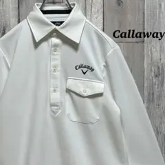 キャロウェイ　Callaway ポロシャツ　長袖　胸ポケット　刺繍ロゴ
