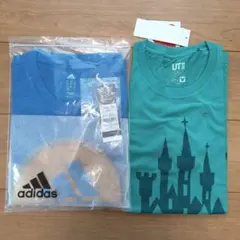新品＊adidas •UNIQLO ディズニー コラボ　メンズTシャツ L　半袖