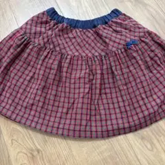 ☆美品☆familiarリバーシブル スカート チェック デニム