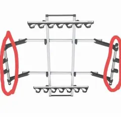 ロッドホルダー 車 IF14 ロッドホルダーＪフック7　サイドパイプなど欠品