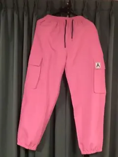 メンズカジュアルカーゴパンツ ポケット付き ピンク 2XL