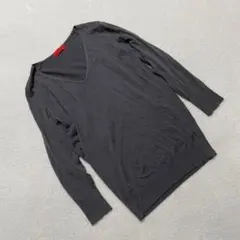 I.T'S internationalVネックニット セータ -チャコールグレー