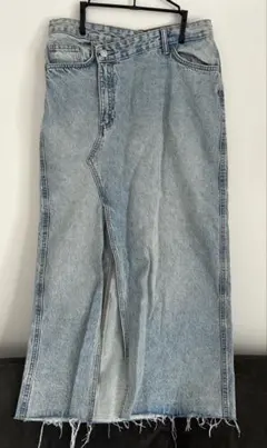 ZARA クロスウエスト デニムロングスカート S
