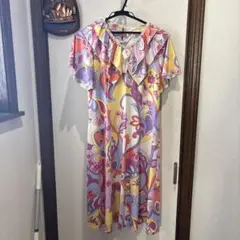 スーパービューティーカジュアル マルチカラーワンピース 40サイズ