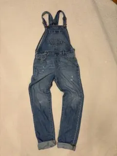 GAP デニム　オーバーオール XXL 150 ダメージ加工