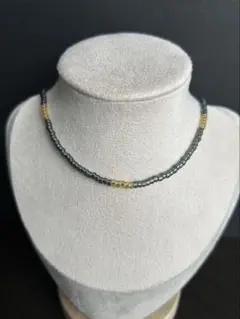 MIYUKIビーズ チョーカー グレー 韓国風 36cm