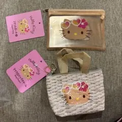 ハローキティ ダイソー セリア マイクロバッグチャーム、フラットポーチS