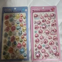 ボンボンドロップ 立体シール 2シートセット