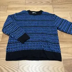 ZARA 青黒ストライプ ニットセーター