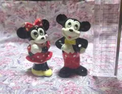 ディズニーランド・ベビーミッキー陶器フィギュア・レトロ ❤️レトロ❤️ディズニー ベビー ミッキー&ミニー 陶器フィギュア