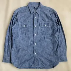 ユニクロ シャンブレーシャツ マチ L