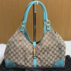 GUCCI ニュージャッキー GGキャンバス スタッズ レザー 保存袋付