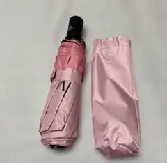 【新品】日傘 折りたたみ傘 段階収納8本骨晴雨兼用 軽量 ワンタッチ ピンク