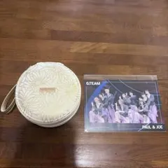 PAUL & JOE 花柄ラウンドポーチ　&TEAMポストカード