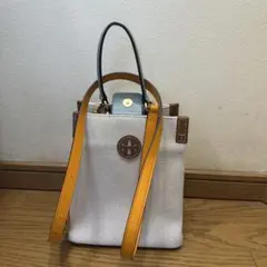Tory Burch ミニショルダーバッグ ホワイト/オレンジ