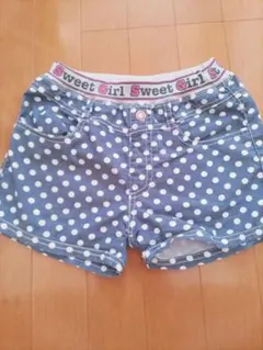 水玉模様 ハーフパンツ 130cm