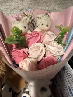 ソープフラワー 光る LED ライト 付き 花束 即購入〇