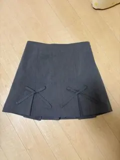 ナイスクラップ スカート リボン グレー