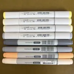 コピック8本セット　黄色・肌色・グレーのサムネイル