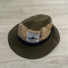 274ベージュとオリーブのバケットハット