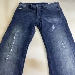 DIESEL メンズ ダメージ加工 デニムパンツ