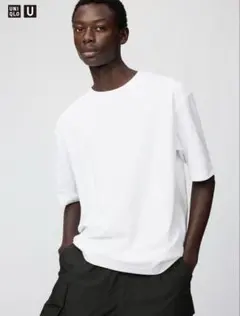 UNIQLO U エアリズム コットン オーバーサイズ T 5分袖 メンズL