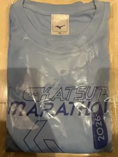 勝田全国マラソン2026 トップス 水色 XL サイズ　ミズノ　mizuno