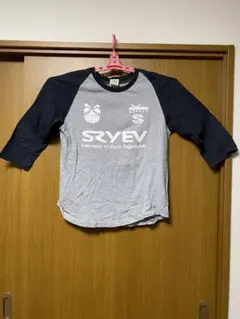 SRYEV 七分袖カットソー Mサイズ グレー/ブラック