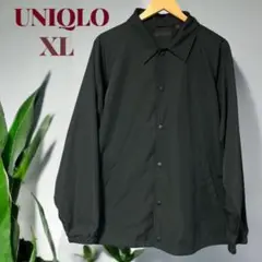 美品★UNIQLO XL 黒 コーチナイロンジャケット