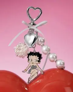 ベティちゃんキーホルダー　ベティブープチャーム　ベティキーホルダーシルバーパールのサムネイル