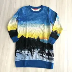 グラニフ　ワンピース　トレーナー　総柄　レディース