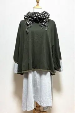 OMEKASI オメカシ　Aラインカットソーチュニックゆったり体型カバー