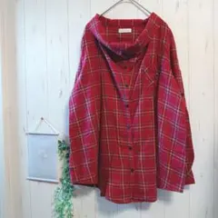 イーハイフンワールドギャラリー　レッド系チェックシャツ〚フリー〛バリエーション