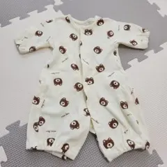 クマ柄ツーウェイ・ドレスカバーオール(40~50cm)